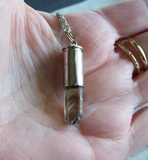 Smoky Citrine Natural Crystal Bullet Necklace