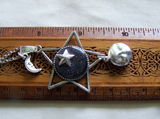 Night Stars Celestial Moon and Star Pendant