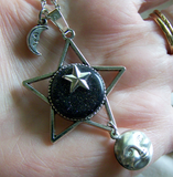 Night Stars Celestial Moon and Star Pendant