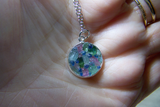 Natural Multicolor Tourmaline Gemstones Pendant Necklace