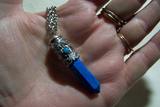 Filigree Turquoise and Howlite Bullet Jewelry Pendant