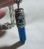 Filigree Turquoise and Howlite Bullet Jewelry Pendant