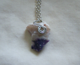 Violet Flame Opal Raw Gemstone Pendant