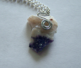 Violet Flame Opal Raw Gemstone Pendant