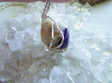 Violet Flame Grape Opal Polished Gemstone Pendant