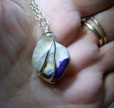 Violet Flame Grape Opal Polished Gemstone Pendant