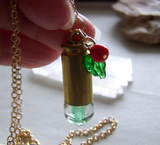 Wintergreen Holly Glow in the Dark Bullet Pendant