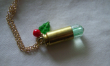 Wintergreen Holly Glow in the Dark Bullet Pendant